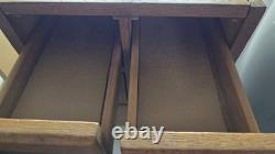Rare Vintage Oak 4 Drawer Wooden Card Catalog File Cabinet Medical