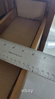 Rare Vintage Oak 4 Drawer Wooden Card Catalog File Cabinet Medical