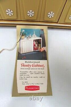 Rare Vintage Rubbermaid Bathroom Vanity Cabinet NOS Mid Century 1967 Mustard