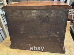 Rare antique 1800's National Cabinet file letter cabinet Wood box 2 Drawers