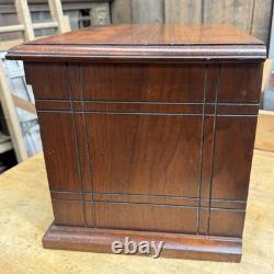 Rare antique 1800's National Cabinet file letter cabinet Wood box 2 Drawers