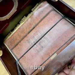Rare antique 1800's National Cabinet file letter cabinet Wood box 2 Drawers