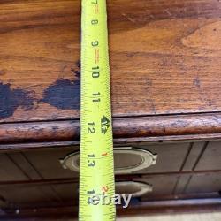 Rare antique 1800's National Cabinet file letter cabinet Wood box 2 Drawers