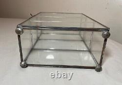 Rare antique collectible store display metal glass countertop cabinet case