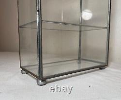 Rare antique collectible store display metal glass countertop cabinet case