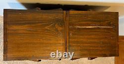 Rare antique sewing cabinet on Casters Dovetail, Pine 24x10x29