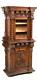 Rare Freemasons Masonic Victorian Oak Display Cabinet Heavily Carved 1 Of A Kind