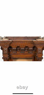 Rare freemasons masonic victorian oak display cabinet heavily carved 1 of a kind