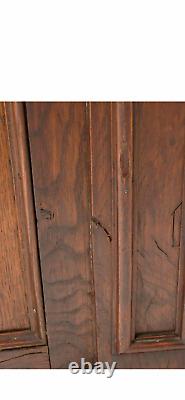 Rare freemasons masonic victorian oak display cabinet heavily carved 1 of a kind