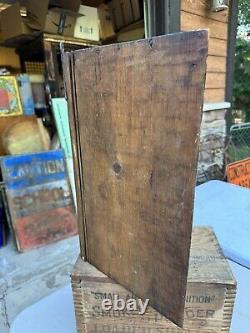 Rare small Primitive hanging corner cupboard cabinet