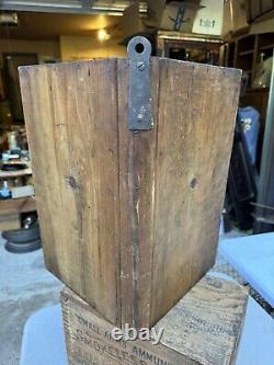 Rare small Primitive hanging corner cupboard cabinet