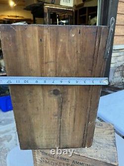 Rare small Primitive hanging corner cupboard cabinet