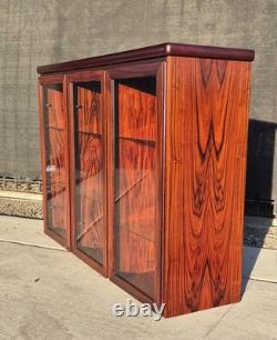 Rasmus of Denmark Rosewood Curio Cabinet Danish Modern Lighted Display