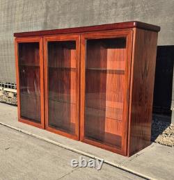 Rasmus of Denmark Rosewood Curio Cabinet Danish Modern Lighted Display