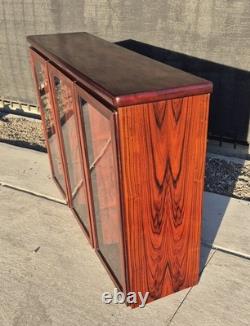 Rasmus of Denmark Rosewood Curio Cabinet Danish Modern Lighted Display