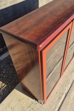 Rasmus of Denmark Rosewood Curio Cabinet Danish Modern Lighted Display