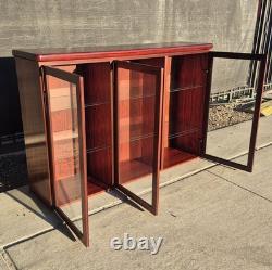 Rasmus of Denmark Rosewood Curio Cabinet Danish Modern Lighted Display