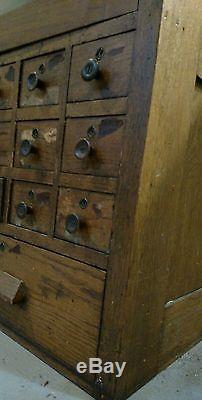 Reclaimed Vintage Antique Oak Built-in Science/Lab Cabinet Indianapolis Schools