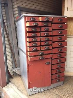 Red Multi-Drawer Cabinet