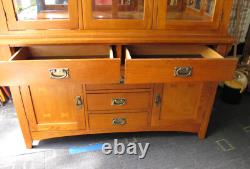 Red Oak China Cabinet Arts & Crafts Mission Style