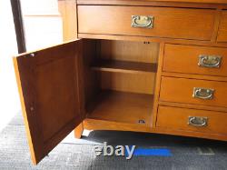 Red Oak China Cabinet Arts & Crafts Mission Style