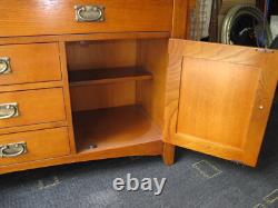 Red Oak China Cabinet Arts & Crafts Mission Style