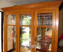 Red Oak China Cabinet Arts & Crafts Mission Style