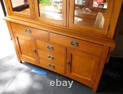 Red Oak China Cabinet Arts & Crafts Mission Style
