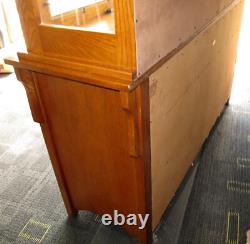 Red Oak China Cabinet Arts & Crafts Mission Style