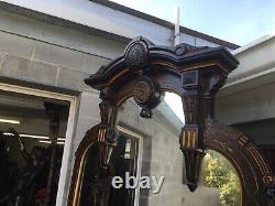 Renaissance Rosewood Incised Credenza With Mirror