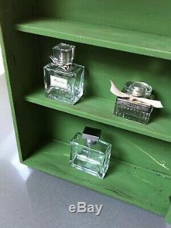 Repurposed Art Deco Bathroom, Display Cabinet. French Purfume Bottle Graphics
