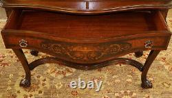 Rockford Burled Walnut Satinwood Inlaid Louis XV Style Liquor China Cabinet