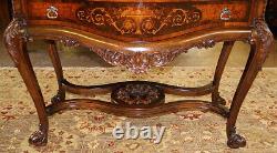 Rockford Burled Walnut Satinwood Inlaid Louis XV Style Liquor China Cabinet