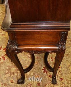 Rockford Burled Walnut Satinwood Inlaid Louis XV Style Liquor China Cabinet