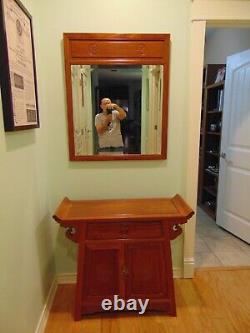 Rosewood Altar Cabinet with matching longevity Vertical Mirror