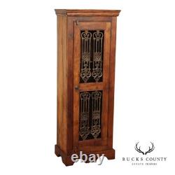 Rustic European Style Tall Narrow Single Door Cabinet