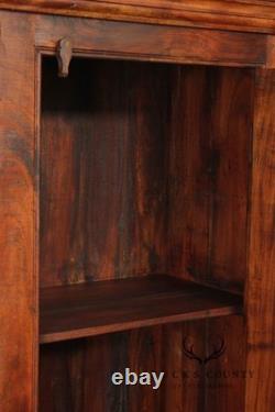 Rustic European Style Tall Narrow Single Door Cabinet