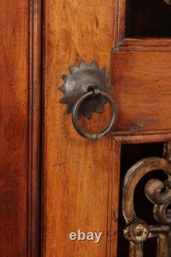 Rustic European Style Tall Narrow Single Door Cabinet