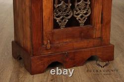 Rustic European Style Tall Narrow Single Door Cabinet