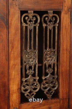 Rustic European Style Tall Narrow Single Door Cabinet