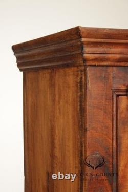Rustic European Style Tall Narrow Single Door Cabinet