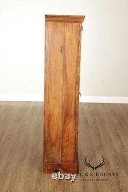 Rustic European Style Tall Narrow Single Door Cabinet