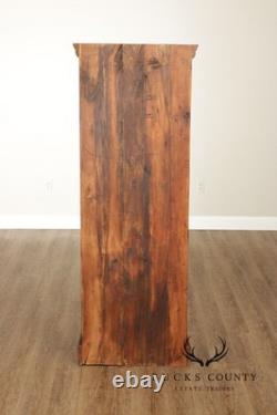 Rustic European Style Tall Narrow Single Door Cabinet