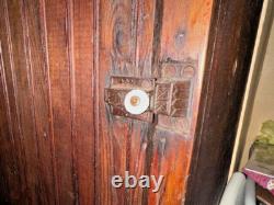 Rustic Farmhouse Antique Pine Chimney Cupboard 7.2' Tall