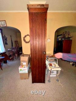 Rustic Farmhouse Antique Pine Chimney Cupboard 7.2' Tall