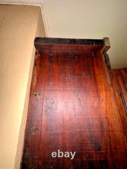 Rustic Farmhouse Antique Pine Chimney Cupboard 7.2' Tall