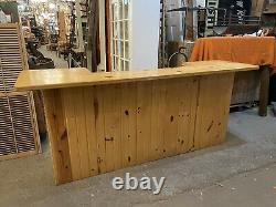 Rustic Knotty Pine Northern Lodge Cabin Style Eight Foot (8') Dry Bar Surround