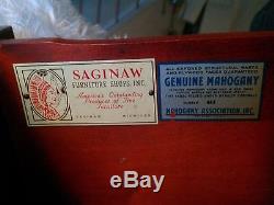 SAGINAW made, Vintage/antique Rare Mahogany China Breakfront Cabinet withsecretary