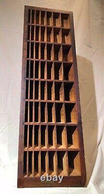 SALE 20% OFF Antique Letterpress Printer's Oak Triangle Cabinet 10x10.5x31