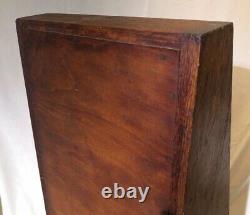 SALE 20% OFF Antique Letterpress Printer's Oak Triangle Cabinet 10x10.5x31